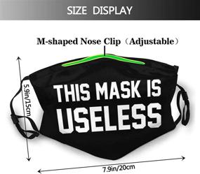 img 3 attached to Useless Funny Face Mask with 2 Filters - Adjustable Prank Balaclava for Adults