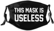 useless funny face mask with 2 filters - adjustable prank balaclava for adults logo