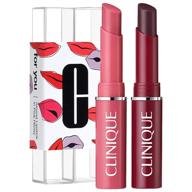 clinique for you, for me shareable duo - pink honey & black honey almost lipsticks - .04oz/1.2g each logo
