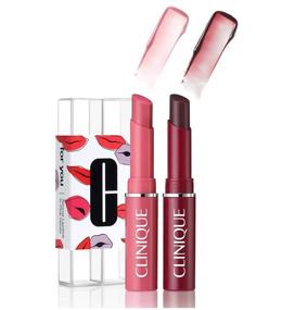img 1 attached to CLINIQUE For You, For Me Shareable Duo - Pink Honey & Black Honey Almost Lipsticks - .04oz/1.2g Each