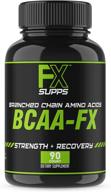 увеличьте свою производительность с bcaa-fx от fx supps: великолепные капсулы аминокислот для набора сухой массы мышц, повышения выносливости и быстрого восстановления (90 капсул) логотип