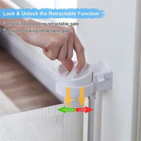 img 2 attached to PRObebi Mesh Retractable Gates: The Ultimate Safety Baby Gate for Indoor/Outdoor Use, Stairs, Doorways, Decks & Banisters (180cm/72 inch)