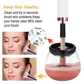 img 1 attached to 🧼 DOTSOG Premium Electric Makeup Brush Cleaner Efficiently Washes and Dries Brushes, Automatic Cleaning Tool and Machine for Makeup Brush Maintenance