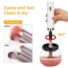 img 3 attached to 🧼 DOTSOG Premium Electric Makeup Brush Cleaner Efficiently Washes and Dries Brushes, Automatic Cleaning Tool and Machine for Makeup Brush Maintenance