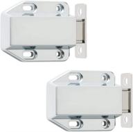 🚪 alise ftq8000-2p cabinet door catch system: push to open & soft close latch kit, chrome finish (pack of 2) logo