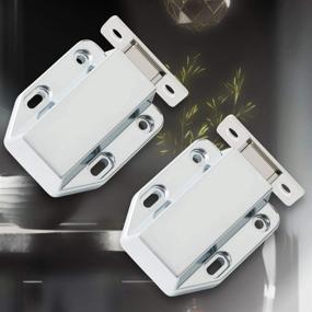 img 1 attached to 🚪 Alise FTQ8000-2P Cabinet Door Catch System: Push to Open & Soft Close Latch Kit, Chrome Finish (Pack of 2)