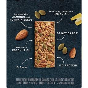 img 3 attached to 🥜 ratio KETO friendly Lemon Almond Crunchy Bar - Gluten Free - 1.45 oz - Box of 12 - Healthy Snack for Low Carb and Gluten-Free Diets