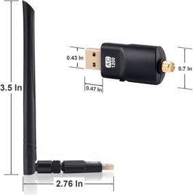 img 3 attached to High Gain USB 3.0 Wireless Network WiFi Dongle with 1200Mbps, 2 X 5dBi Antennas for PC/Desktop/Laptop/Mac - Supports Windows 10/8/8.1/7 (2)