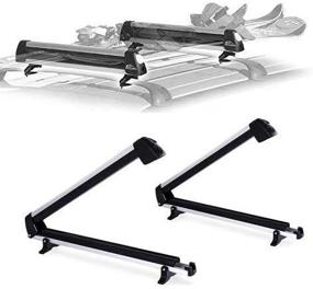 img 3 attached to 🎿 Ultimate Ski Car Rack: Aluminum Universal Roof Carrier for 6 Pairs Skis or 4 Snowboards, Compatible with Most Vehicles' Cross Bars