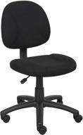 продукт: черное офисное кресло boss office products deluxe posture - эргономичное исполнение, регулируемая высота и размеры логотип