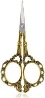 🌸 vintage european style plum blossom scissors for embroidery, sewing, craft, artwork & everyday use (gold) - bihrtc logo