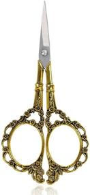 img 4 attached to 🌸 Vintage European Style Plum Blossom Scissors for Embroidery, Sewing, Craft, Artwork & Everyday Use (Gold) - BIHRTC