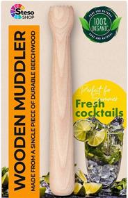 img 4 attached to 🍹 Sturdy Wooden Muddler for Cocktails, Mojitos, and Drinks – Durable Bar Tool with Stable Muddled Fruit, Mint, Lime, Lemon, and Herbs – Powerful Muddle for Perfect Cocktails