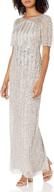 adrianna papell womens beaded column women's clothing for dresses logo