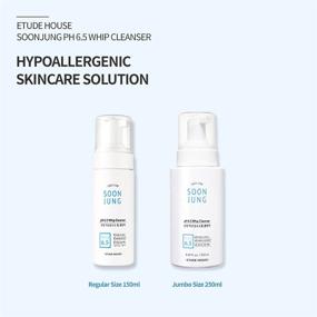 img 3 attached to ETUDE SoonJung pH 6.5 Whip Cleanser: Gentle & Hydrating Facial Cleanser for Sensitive Skin, K-Beauty Must-Have