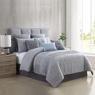 🛏️ modern threads 10-piece bryan printed comforter set, king, grey: stylish and cozy bedding for a chic bedroom logo