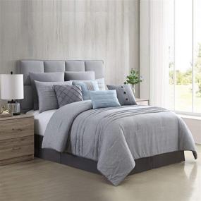 img 4 attached to 🛏️ Modern Threads 10-Piece Bryan Printed Comforter Set, King, Grey: Stylish and Cozy Bedding for a Chic Bedroom