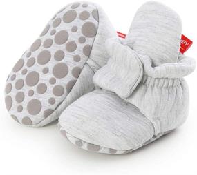 img 1 attached to HsdsBebe Unisex Newborn Baby Cotton Booties: Warm Winter Socks Shoes for Toddler Boys and Girls, with Non-Slip Sole