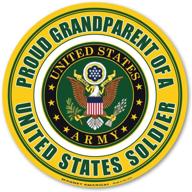 proud grandparent soldier circle magnet logo