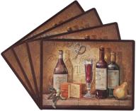 🍷 benson mills bordeaux cork placemat - 4-piece set: eco-friendly, heat-resistant mats logo