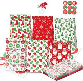 img 4 attached to 🎁 12pcs Christmas Craft Paper Boxes: Perfect Packaging for Presents, Candies, Cookies | Holiday Box, Party Favors, Pastry - 5 * 3 * 7inch