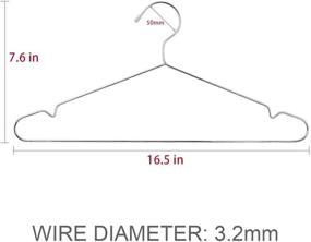 img 3 attached to TIMMY Wire Hangers 40 Pack: Stainless Steel Metal Coat Hangers, Strong & Durable Clothes Hanger, 16.5 Inch Length