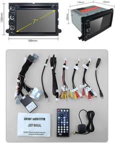 img 3 attached to 🚗 Hizpo 7-дюймовый сенсорный экран встроенной GPS-навигации 2 Din DVD автомагнитола с радио и Bluetooth 4.0 для Ford F150 F-150 F250 F-250 F350 F-350 F450 F-450 F550 F-550: Улучшите ваш опыт вождения на Ford.