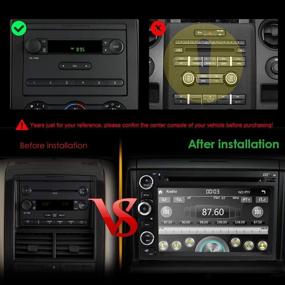 img 2 attached to 🚗 Hizpo 7-дюймовый сенсорный экран встроенной GPS-навигации 2 Din DVD автомагнитола с радио и Bluetooth 4.0 для Ford F150 F-150 F250 F-250 F350 F-350 F450 F-450 F550 F-550: Улучшите ваш опыт вождения на Ford.