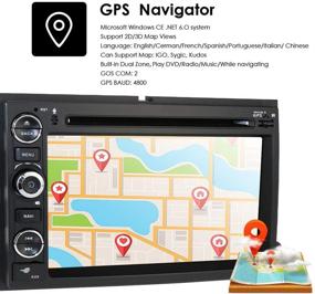 img 1 attached to 🚗 Hizpo 7-дюймовый сенсорный экран встроенной GPS-навигации 2 Din DVD автомагнитола с радио и Bluetooth 4.0 для Ford F150 F-150 F250 F-250 F350 F-350 F450 F-450 F550 F-550: Улучшите ваш опыт вождения на Ford.