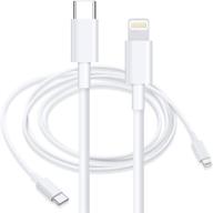 ⚡ кабель зарядного устройства apple iphone 12 6 футов [apple mfi certified], быстрый кабель usb-c к lightning 6 футов для iphone 13 12 11 pro xr xs max x 8 plus & ipad pro ipad логотип