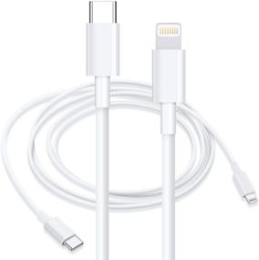 img 4 attached to ⚡ Кабель зарядного устройства Apple iPhone 12 6 футов [Apple MFi Certified], Быстрый кабель USB-C к Lightning 6 футов для iPhone 13 12 11 Pro XR XS Max X 8 Plus & iPad Pro iPad