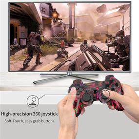 img 2 attached to 🎮 Wireless PS-3 Controller, CFORWARD Gamepad with Joy Stick for Compatible PlayStation 3 Games, Including Charger and Thumb Grips