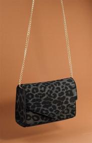 img 3 attached to 👜 Trendy Leopard Print Envelope Evening Clutch: Women's Chain Shoulder Bag"