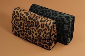 img 1 attached to 👜 Trendy Leopard Print Envelope Evening Clutch: Women's Chain Shoulder Bag"