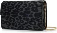 👜 trendy leopard print envelope evening clutch: women's chain shoulder bag" logo