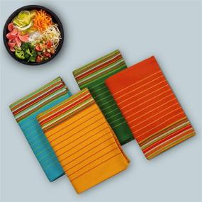 img 2 attached to 🔶 Gratico Kitchen Dish Towels: 100% Natural Cotton, Set of 12, 20x28 Inches | Multi-Color Multi-Purpose Tea Towels - Soft, Absorbent, Kitchen Decor