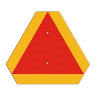 slow moving vehicle reflective triangle sign logo