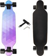 🛹 31 inch small pro longboard skateboard complete cruiser with t-tool: perfect for cruising, carving, freestyle, and downhill logo