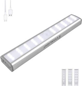 img 4 attached to 💡 Convenient Cordless LED Closet Light: Motion Activated, Rechargeable Stick-on Sensor Light - 4-Mode Dimmable Night Light for Closet Hallway Stairway (1 Pack)