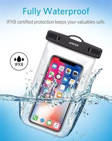 img 3 attached to 📱 Anker Universal Waterproof Case (2 Pack) - IPX8 Phone Pouch Dry Bag for iPhone X/8/8 Plus, Samsung Galaxy S8/S7, Google Pixel 2, Up to 6 Inches