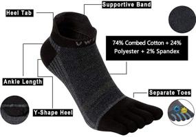 img 2 attached to Cotton Finger Athletic Running Gloves by VWELL: Your Ultimate Exercise Essential