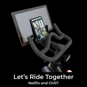 img 2 attached to Усилите свой опыт Peloton: держатель для iPad для оригинального велотренажера Peloton - Смотрите Netflix во время езды - Превосходные аксессуары для Peloton.