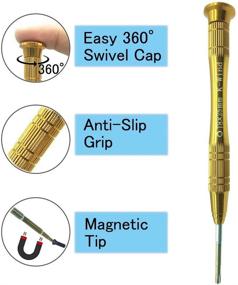 img 3 attached to Высококачественный отвертка T8 "Torx" для ремонта PS3, PS4, Xbox, MacBooks, пылесосов Dyson - головка из легированной стали высокой прочности S2, магнитный наконечник, 360° вращающаяся ручка, точная отвертка T8.