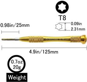 img 1 attached to Высококачественный отвертка T8 "Torx" для ремонта PS3, PS4, Xbox, MacBooks, пылесосов Dyson - головка из легированной стали высокой прочности S2, магнитный наконечник, 360° вращающаяся ручка, точная отвертка T8.