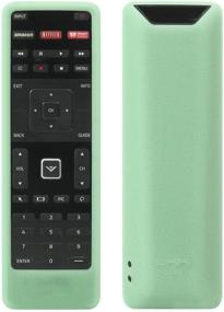 img 2 attached to SIKAI Remote Case Compatible With Vizio XRT122 Smart TV Remote Silicone Case For VIZIO Smart LCD LED TV Remote [Shock Proof] Silicone Cover For Vizio XRT122 Remote With Lanyard (Glow In Dark Green)