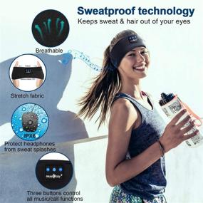 img 3 attached to 🎧 Беспроводная музыкальная гарнитура Bluetooth Sleep Headband с ультратонким спортивным гарнитурой для сна с HD стерео динамиками - идеально подходит для тех, кто спит на боку, страдает бессонницей, занимается фитнесом, бегом или йогой