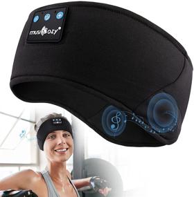 img 4 attached to 🎧 Беспроводная музыкальная гарнитура Bluetooth Sleep Headband с ультратонким спортивным гарнитурой для сна с HD стерео динамиками - идеально подходит для тех, кто спит на боку, страдает бессонницей, занимается фитнесом, бегом или йогой