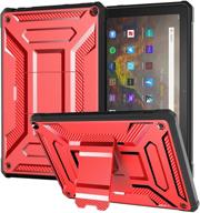 🔴 all-new hd 10 & 10 plus tablet case (11th generation, 2021 release) - dj&rppq lightweight shockproof case for hd 10.1 inch tablet - red logo