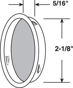 img 1 attached to 🚪 Antique Brass Plated Closet Door Pull Handle - Prime-Line Products N 6764, 2-1/8-Inch Round (Pack of 2)