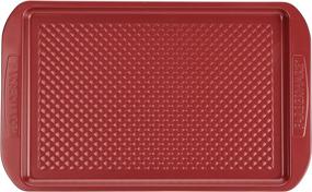 img 2 attached to 🍰 Farberware 4-Piece Nonstick Bakeware Set - Includes Nonstick Cookie Sheet, Baking Pan, and Cake Pans in Red